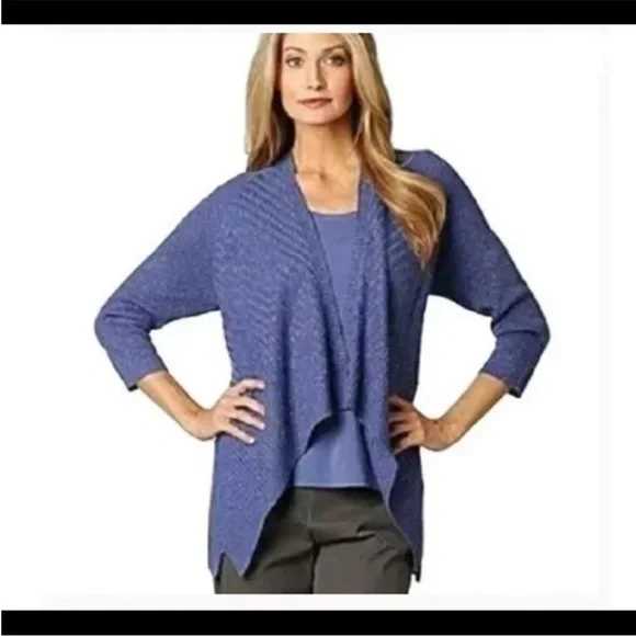 Eileen Fisher waterfall cardigan - large excellent condition - Picture 1 of 9